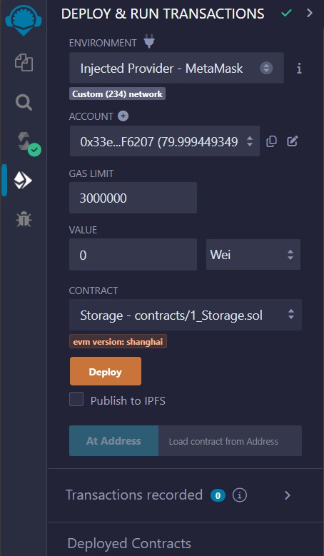 Click Deploy