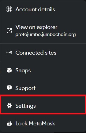 Metamask Select Settings